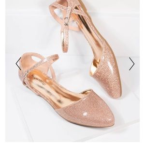 Unique Vintage Champagne Flats
